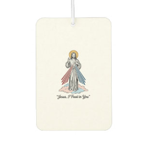 Jesus I Trust in You Vintage Engraving Shirt Desig Car Air Freshener