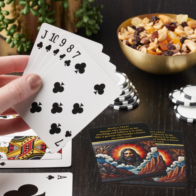 Jesus Illuminating Mountain Heights Playing Cards (In Situ)