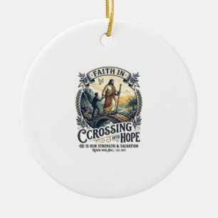 Jesus Immigration Starting Over Courage Shirt Chri Ceramic Tree Decoration