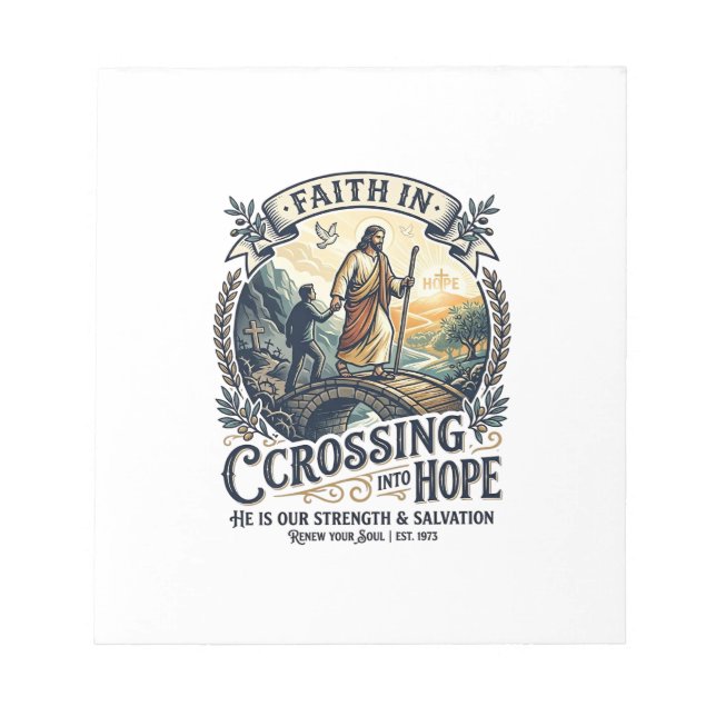 Jesus Immigration Starting Over Courage Shirt Chri Notepad (Front)
