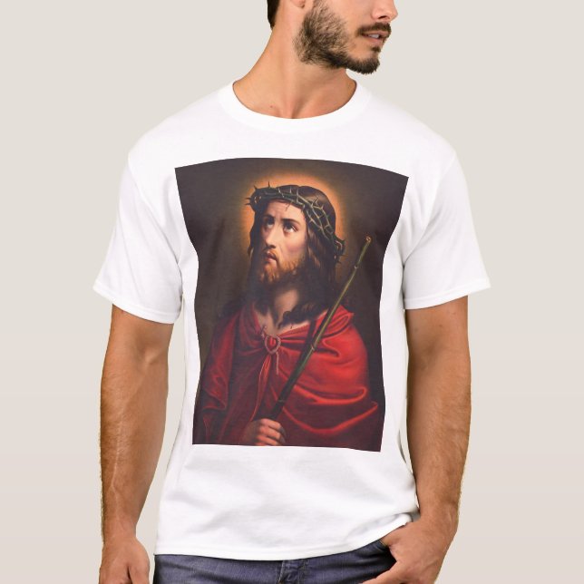 Jesus in Crown of thorns T-Shirt (Front)