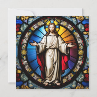 Jesus in stained glass style