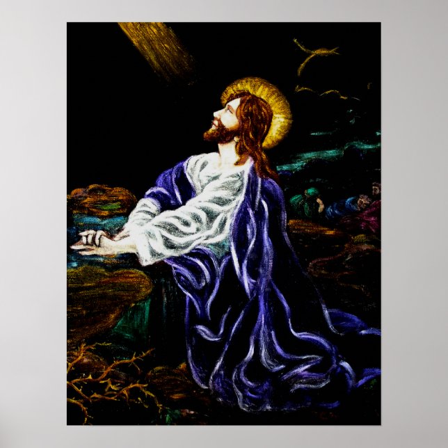 Jesus in the Garden of Gethsemane Poster (Front)