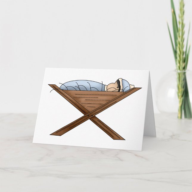 Jesus In The Manger Greeting Cards (Creator Uploaded)