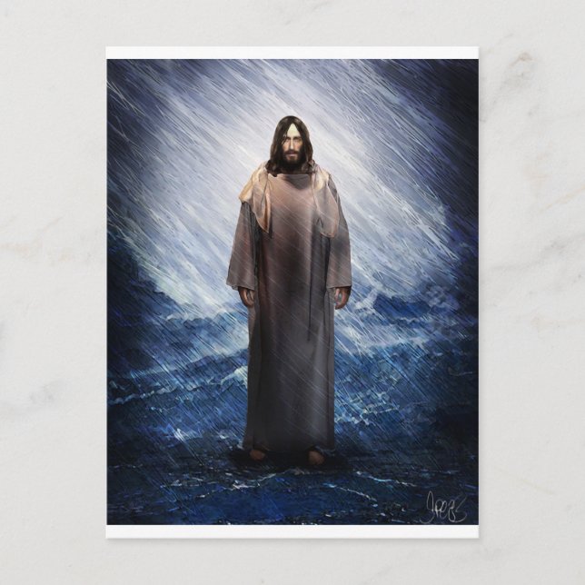 Jesus in the storm postcard (Front)