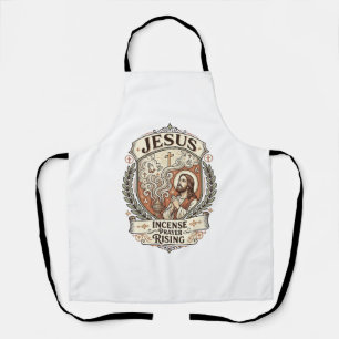Jesus Incense Prayer Rising Jesus Incense Prayer R Apron