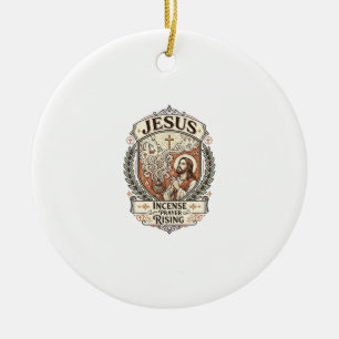 Jesus Incense Prayer Rising Jesus Incense Prayer R Ceramic Tree Decoration