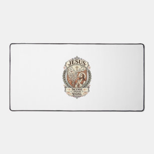 Jesus Incense Prayer Rising Jesus Incense Prayer R Desk Mat