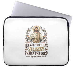 Jesus Indie Folk Acoustic Worship Graphic Tee Chri Laptop Sleeve