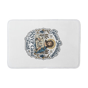 Jesus Invitation RSVP Card Faith Jesus Invitation Bath Mat