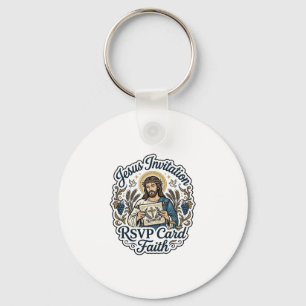 Jesus Invitation RSVP Card Faith Jesus Invitation  Key Ring