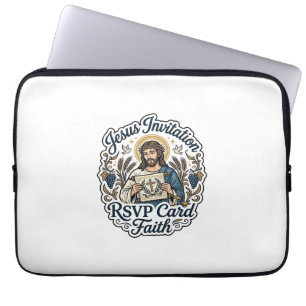 Jesus Invitation RSVP Card Faith Jesus Invitation Laptop Sleeve