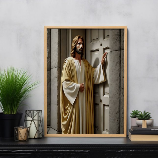 Jesus Inviting at Antique Door Poster (Creator Uploaded)