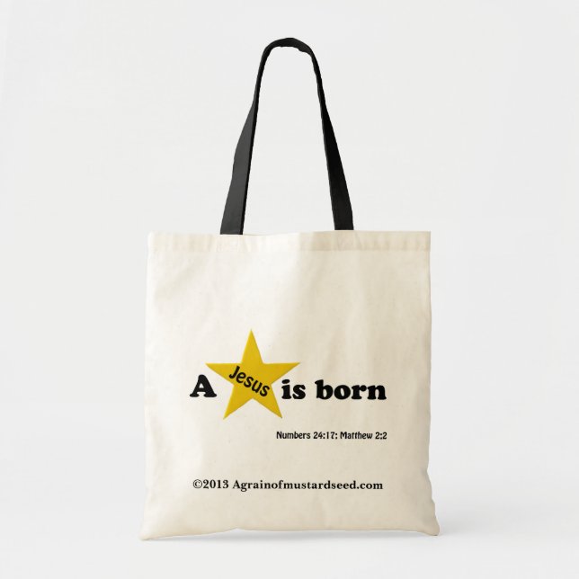 Jesus is born tote bag (Front)