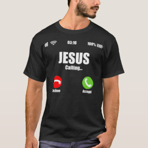 Jesus Is Calling  Christian Cross Modern Believe T-Shirt