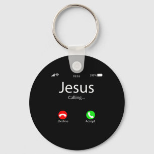 Jesus Is Calling Christian Key Ring