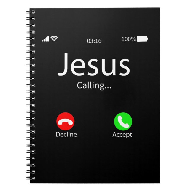 Jesus Is Calling Christian Notebook (Front)