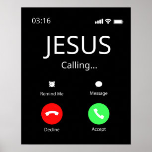 Jesus Is Calling - Christian Poster