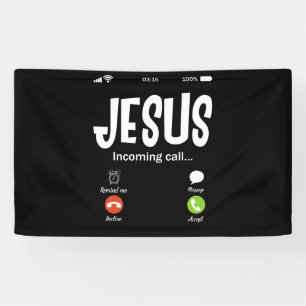 Jesus Is Calling Incoming Call Christian Banner