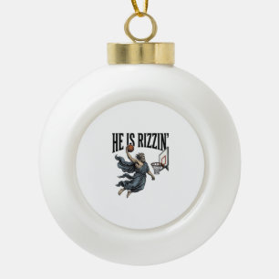 Jesus Is Calling Phone Screen Christian Vector Des Ceramic Ball Christmas Ornament