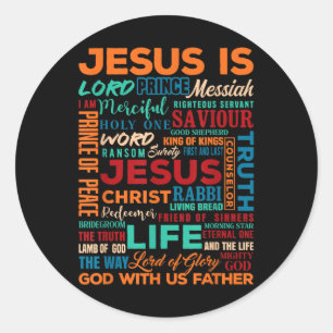 Jesus Is Christ Religious Faith Jesus Christian  Classic Round Sticker
