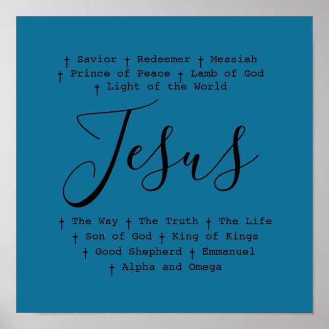 "Jesus is" Christian faith based Poster (Front)