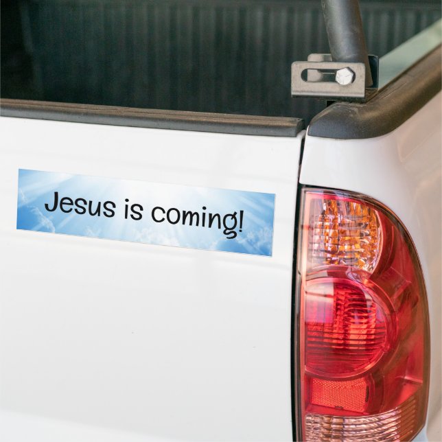 Jesus is coming! bumper sticker (On Truck)