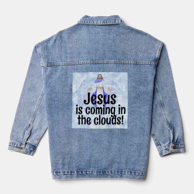 Jesus is coming denim jacket (Back)