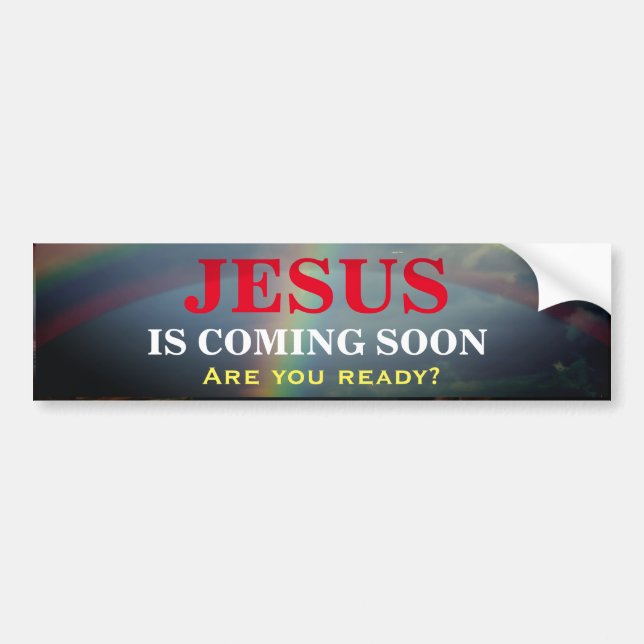 JESUS IS COMING SOON Bumper Sticker (Front)