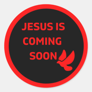Jesus is coming soon _red dove Sticker