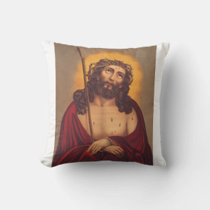 Jesus is crowned with a crown of thorns cushion