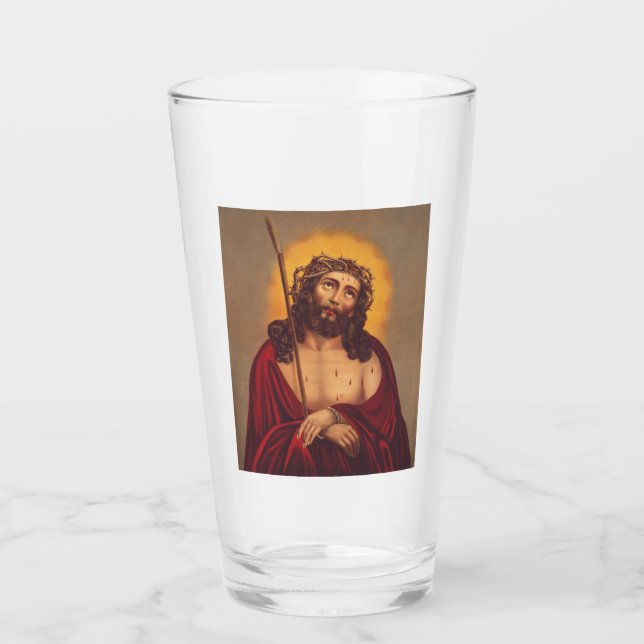 Jesus is crowned with a crown of thorns glass (Front)