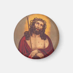 Jesus is crowned with a crown of thorns magnet