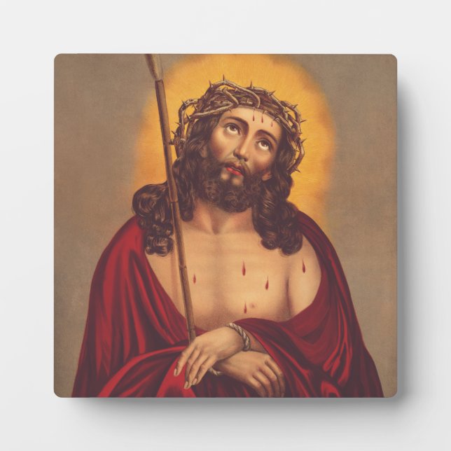 Jesus is crowned with a crown of thorns plaque (Front)
