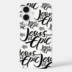 Jesus is EPIC - Lettering Christian Calligraphy iPhone 16 Case