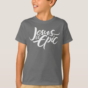 Jesus is Epic Lettering Religious Christian Modern T-Shirt
