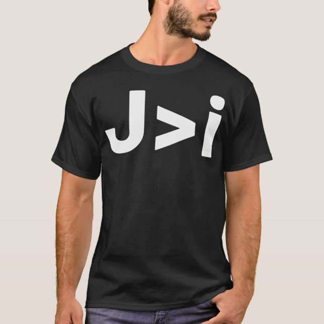 Jesus Is Greater Than I He Is Greater Symbol Chris T-Shirt (Front)