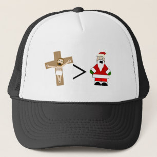 Jesus is Greater than Santa Trucker Hat