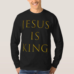 Jesus is King Ancient Gold Design Christian Religi T-Shirt