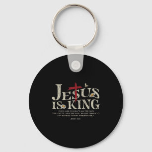 Jesus Is King Bible Verse John 14_6 Christian God  Key Ring