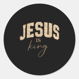 Jesus.is King Bible Verse John 14_6 Christian Reli Classic Round Sticker