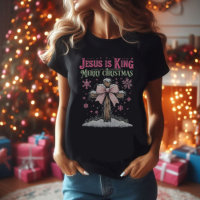 Jesus Is King black T- shirt Women's Christmas
