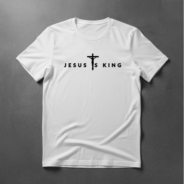 Jesus Is King Black Text T-Shirt (Creator Uploaded)