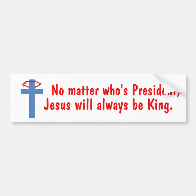 Jesus is King Bumper Sticker (Front)