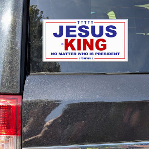 Jesus is King Campaign Style Vinyl Decal
