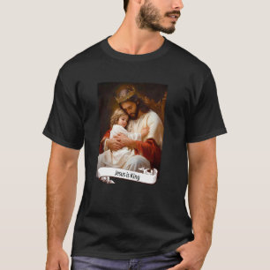 Jesus is King Christian Art  Jesus Loves You  Fait T-Shirt