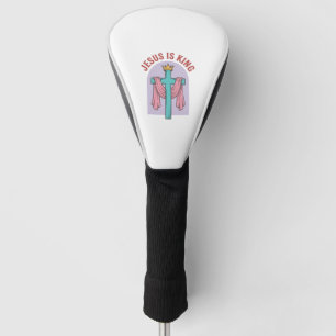 Jesus Is King Cross Crown Vintage Christian T-Shir Golf Head Cover