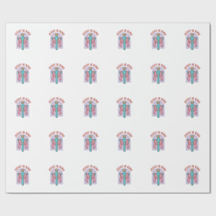 Jesus Is King Cross Crown Vintage Christian T-Shir Wrapping Paper