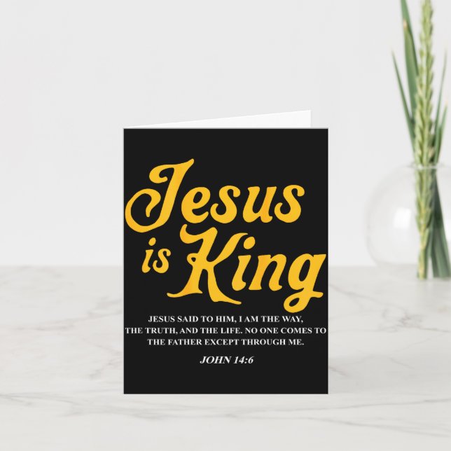 Jesus Is King John 14_6 Costume Jesus Christian (o Card (Front)