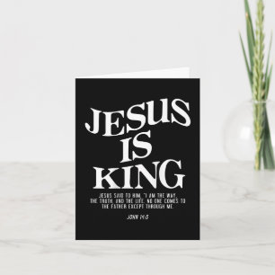 Jesus Is King John Bible Verse Christian Religious Card
